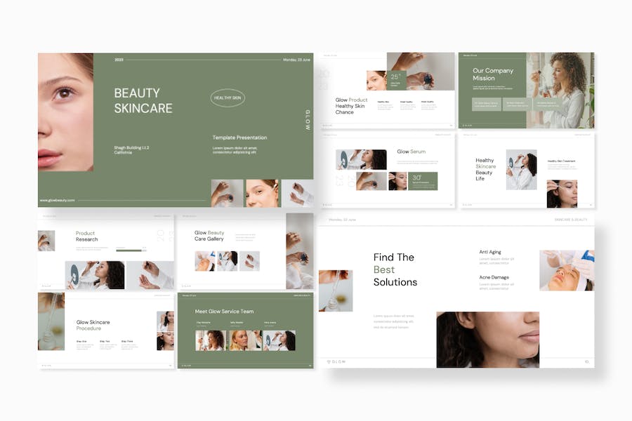 美容护肤品产品推广宣传Keynote模板 - PPT派