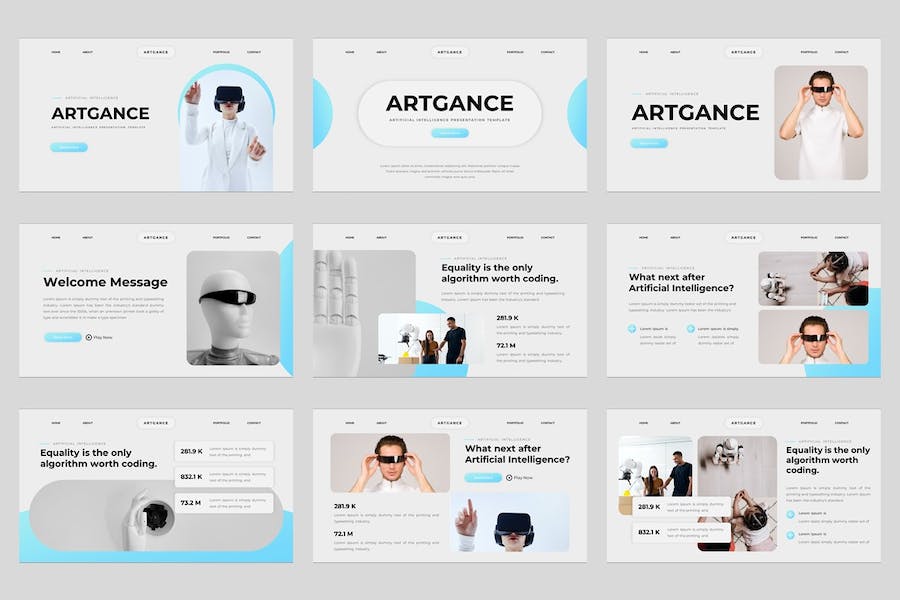 人工智能应用展示技术方案实现推介PPT模板 - PPT派