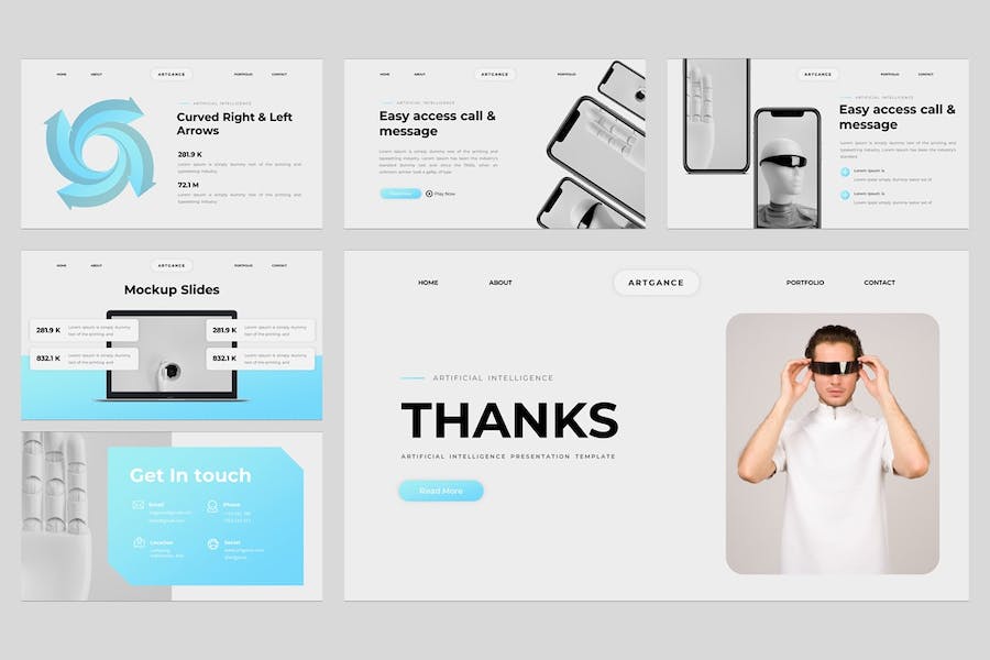 人工智能应用展示技术方案实现推介PPT模板 - PPT派