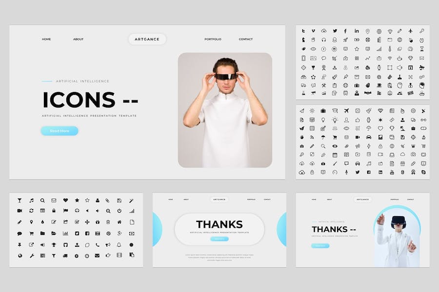 人工智能应用展示技术方案实现推介PPT模板 - PPT派