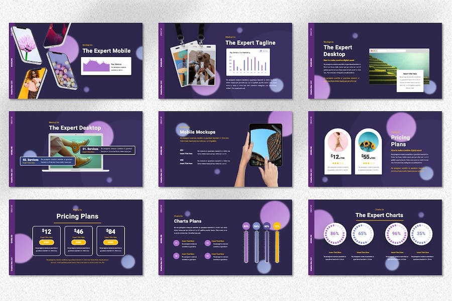 创意数码科技产品展示PPT模板 - PPT派