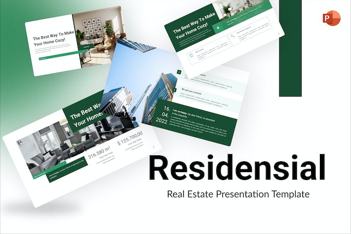 Residensial-green-simple-real-estate-powerpoint- PPT派