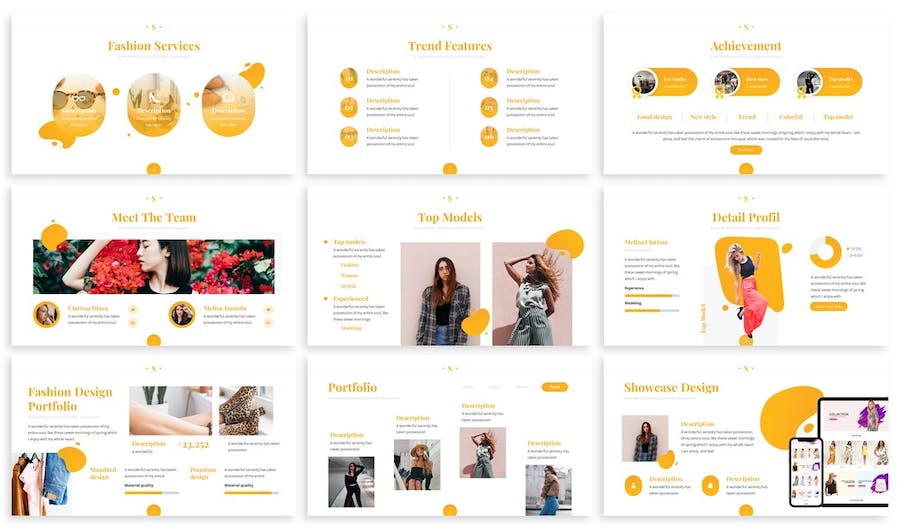 时尚设计作品集展示Keynote模板 - PPT派