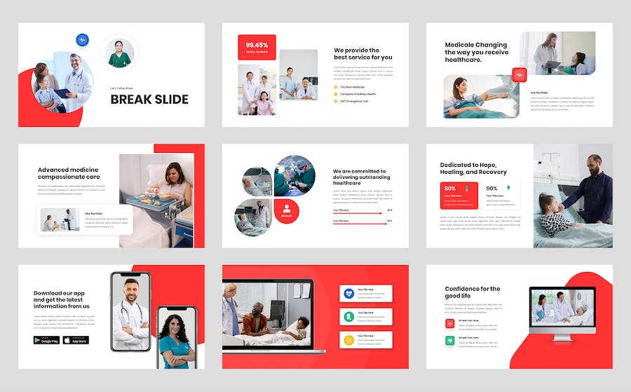 医疗健康保障服务方案PPT模板 - PPT派