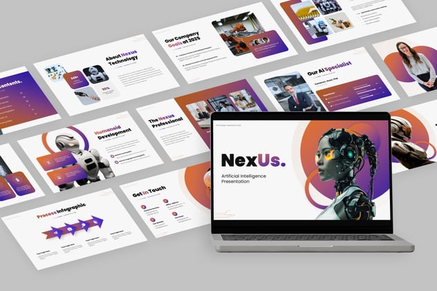 人工智能科技创新企业数字化Keynote模板 - PPT派