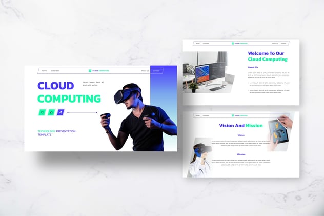 云计算技术应用方案架构演讲Keynote模板 - PPT派