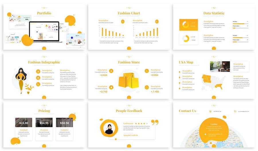 时尚设计作品集展示Keynote模板 - PPT派