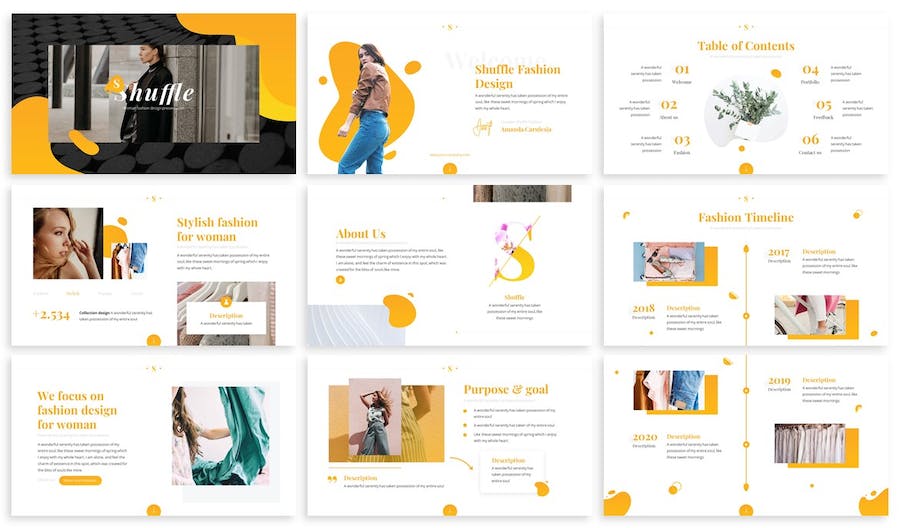 时尚设计作品集展示Keynote模板 - PPT派