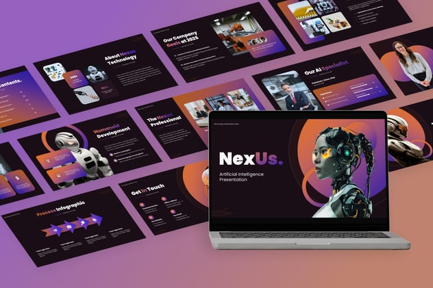 人工智能科技创新企业数字化Keynote模板 - PPT派