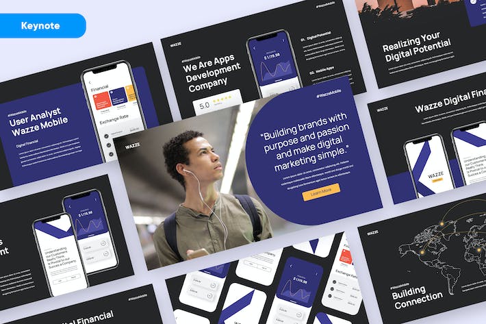 移动应用开发技术方案讲述实现展示Keynote模板 - PPT派