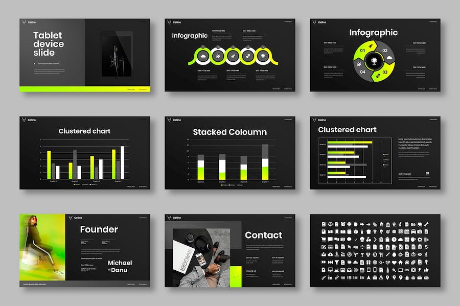 绿色科技商务企业宣传Keynote模板 - PPT派