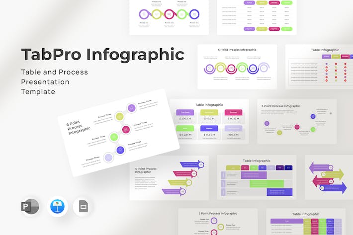 信息图表流程管理体系Keynote模板 - PPT派