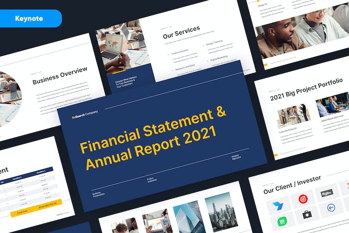 企业年度报告财务分析Keynote模板 - PPT派