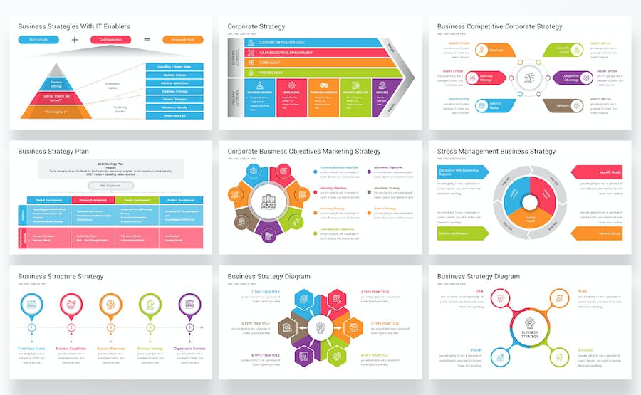 商业战略图表规划方案PPT模板 - PPT派