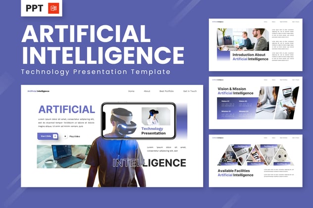 人工智能技术科技创新方案PPT模板 - PPT派