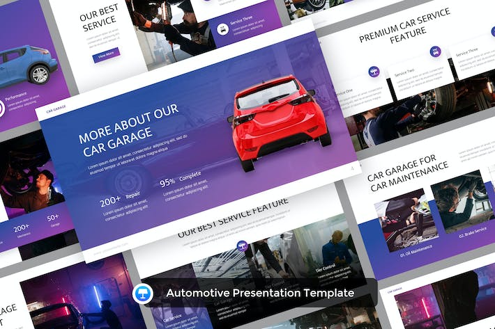 汽车修理厂维修保养服务运营Keynote模板 - PPT派