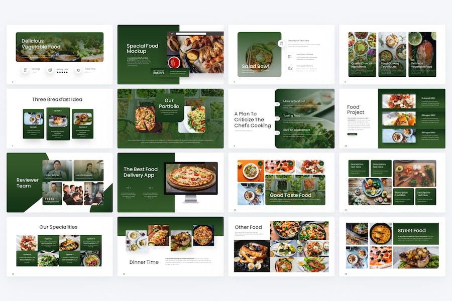 Foodine-green-elegant-food-gradient-powerpoint - PPT派