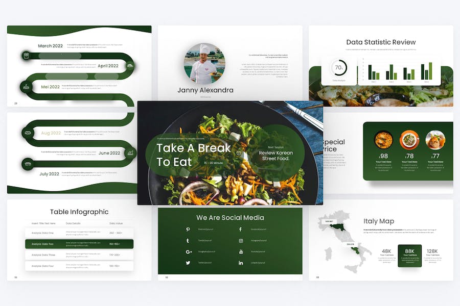 Foodine-green-elegant-food-gradient-powerpoint - PPT派