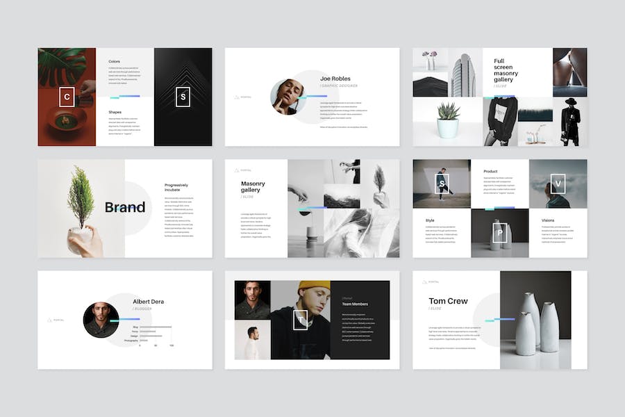 门户网站项目介绍Keynote模板 - PPT派