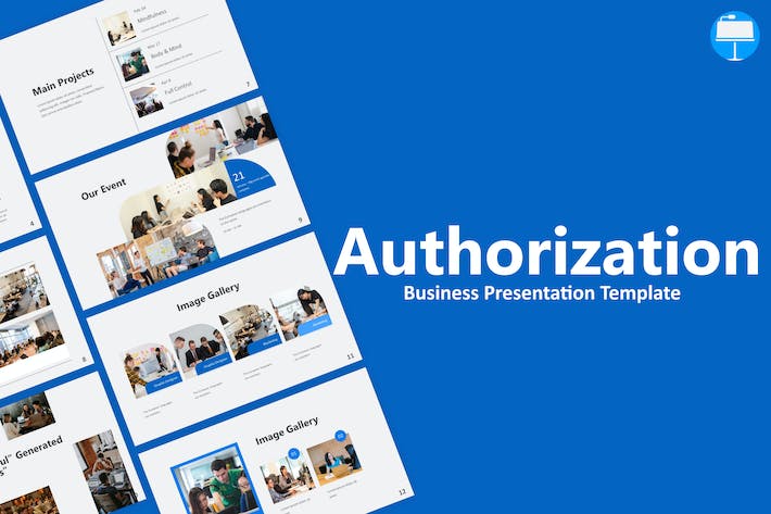 Authorization-sea-blue-modern-business-keynote- PPT派