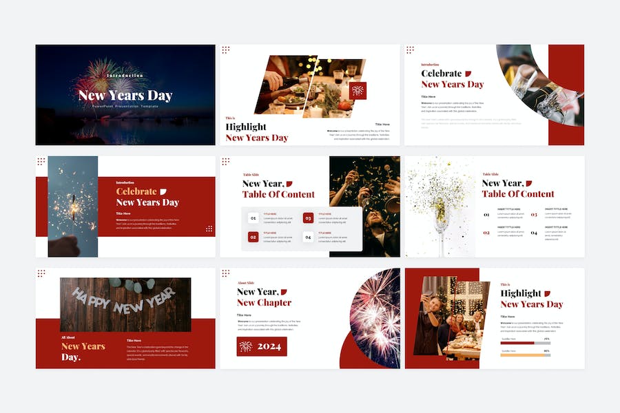 新年主题贺岁祝福文化展示PPT模板 - PPT派