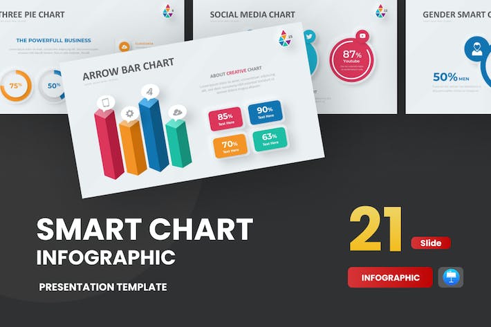 Smart-chart-infographic-neumorph-keynote-template- PPT派