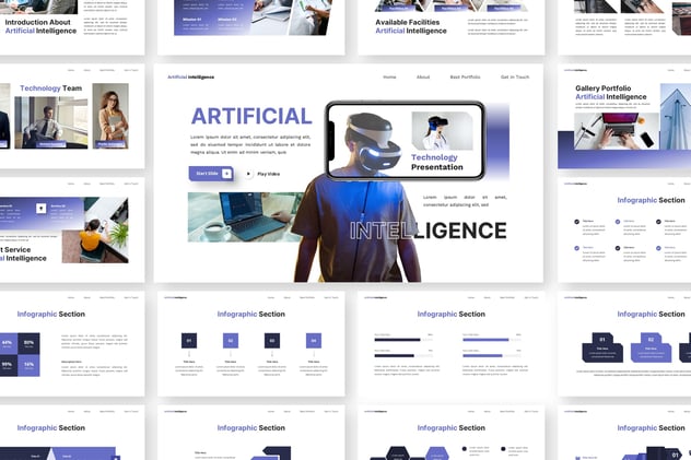 人工智能技术科技创新方案PPT模板 - PPT派