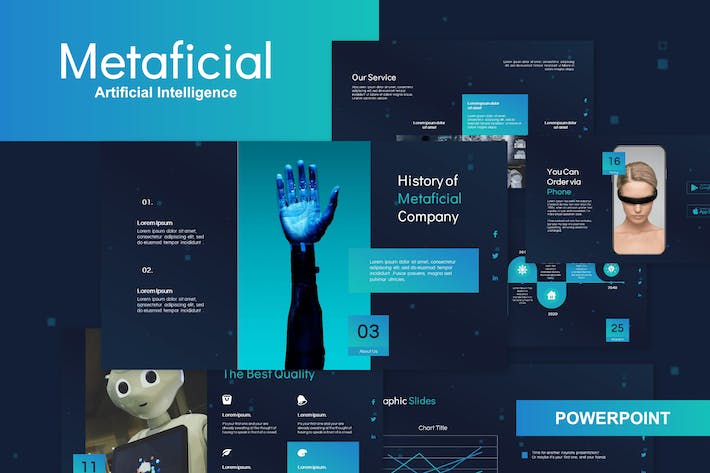 人工智能技术方案应用展示PPT模板 - PPT派
