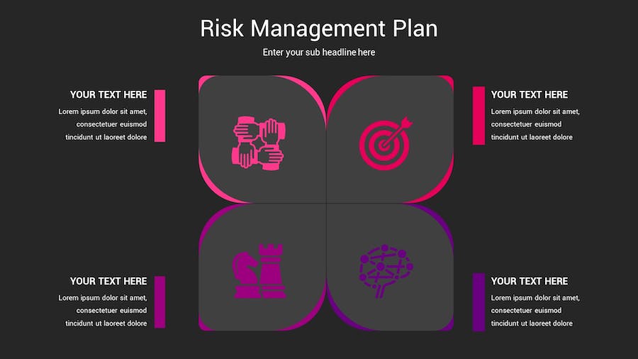 风险管理计划深色主题Keynote模板 - PPT派