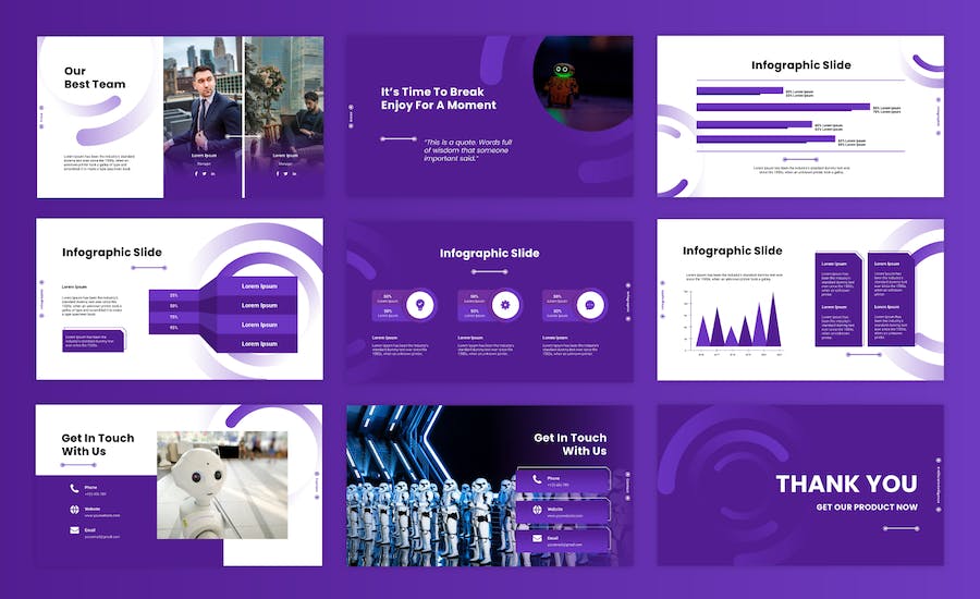 人工智能技术应用解决方案PPT模板 - PPT派