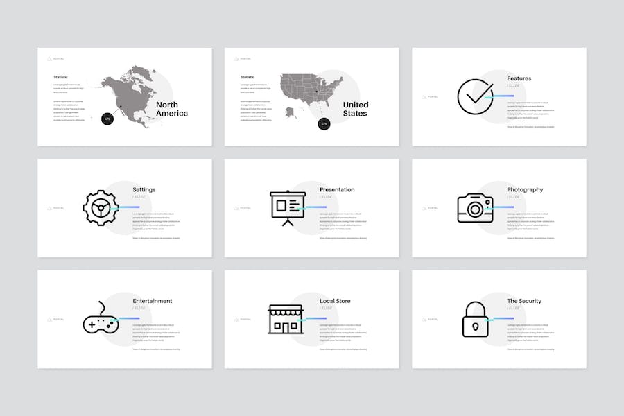 门户网站项目介绍Keynote模板 - PPT派