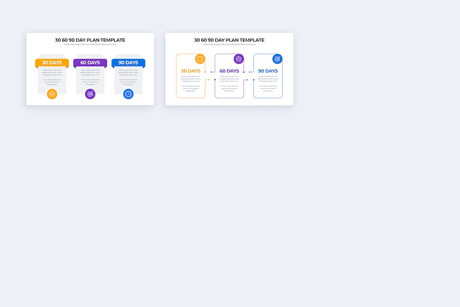 30-60-90天计划执行方案信息图形Keynote模板 - PPT派