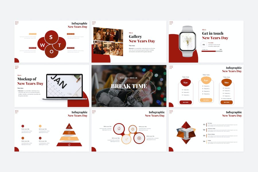 新年主题贺岁祝福文化展示PPT模板 - PPT派