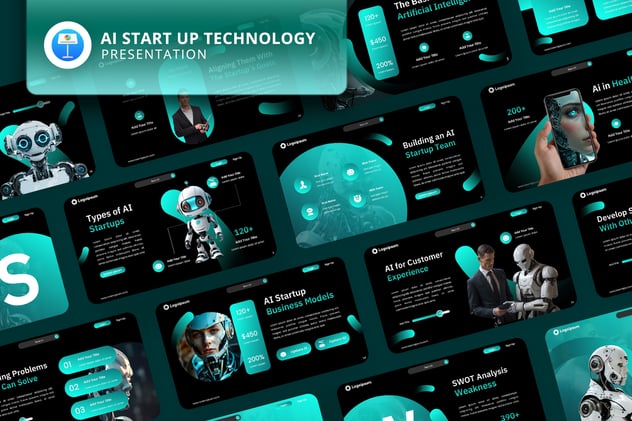 人工智能初创科技企业创业融资Keynote模板 - PPT派