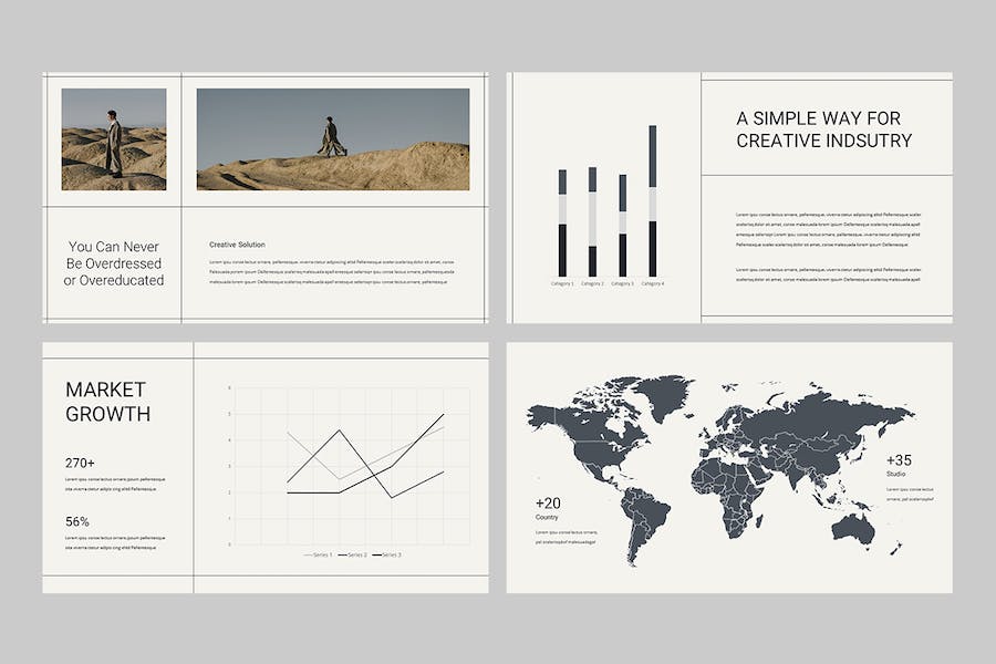 创意设计工作室作品展示Keynote模板 - PPT派