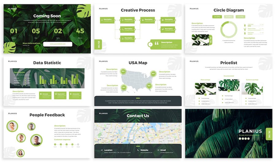 自然生态讲述展示规划设计应用PPT模板 - PPT派