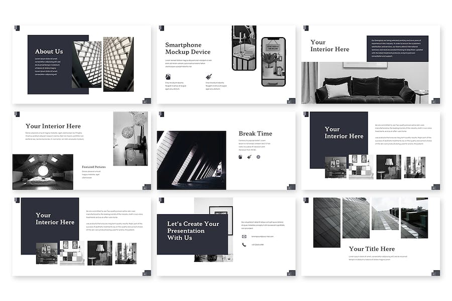 极简商务设计演讲方案PPT模板 - PPT派