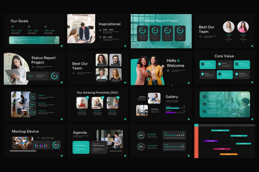 项目进度状态报告汇报Keynote模板 - PPT派