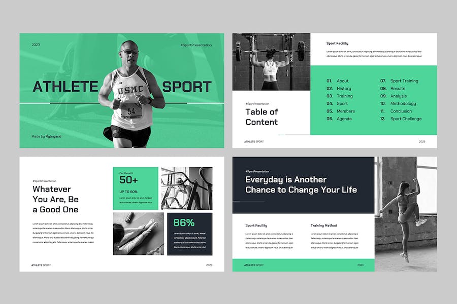 体育运动健身训练方案展示PPT模板 - PPT派