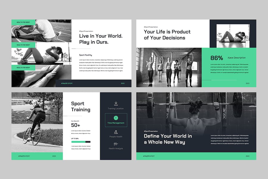 体育运动健身训练方案展示PPT模板 - PPT派