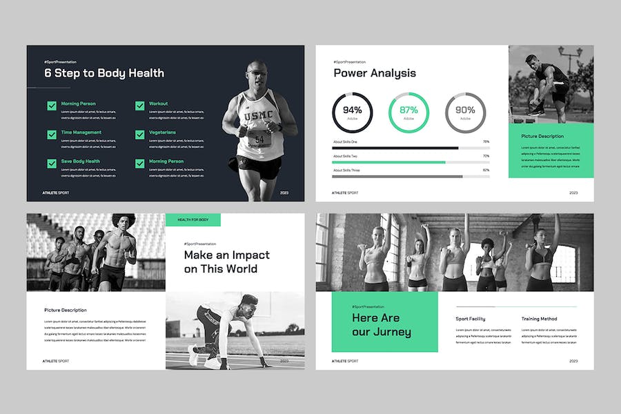 体育运动健身训练方案展示PPT模板 - PPT派