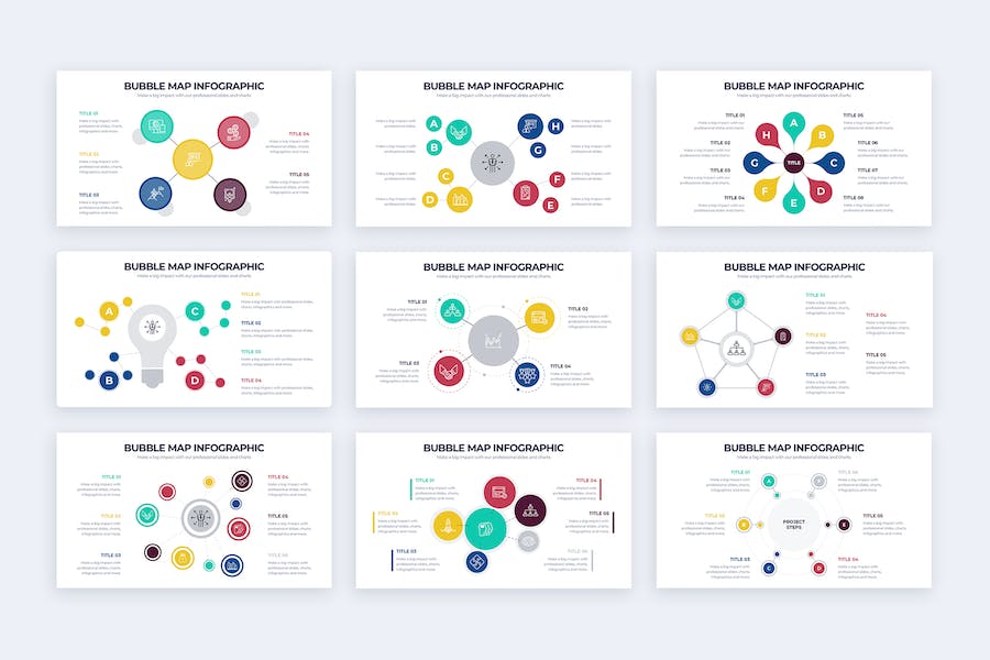 商业气泡地图数据分析图形PPT模板 - PPT派