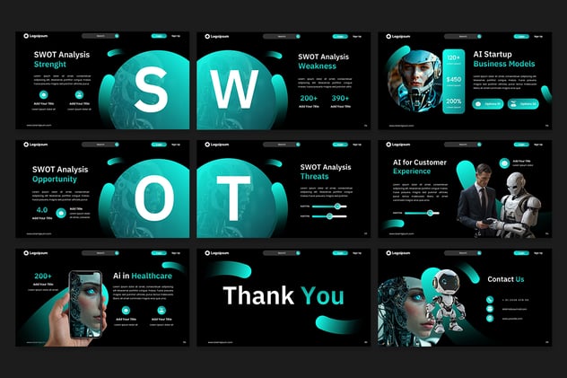 人工智能初创科技企业创业融资Keynote模板 - PPT派