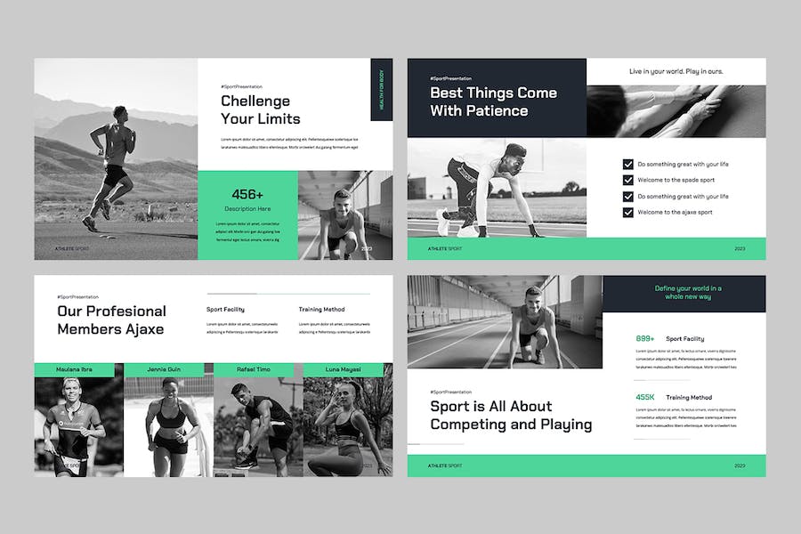 体育运动健身训练方案展示PPT模板 - PPT派