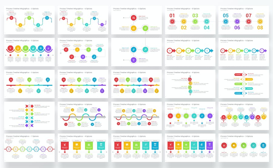 业务流程时间线规划展示Keynote模板 - PPT派
