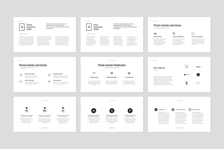 门户网站项目介绍Keynote模板 - PPT派