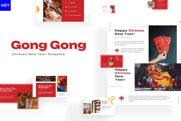 红黑配色高级商务汇报Keynote模板 - PPT派