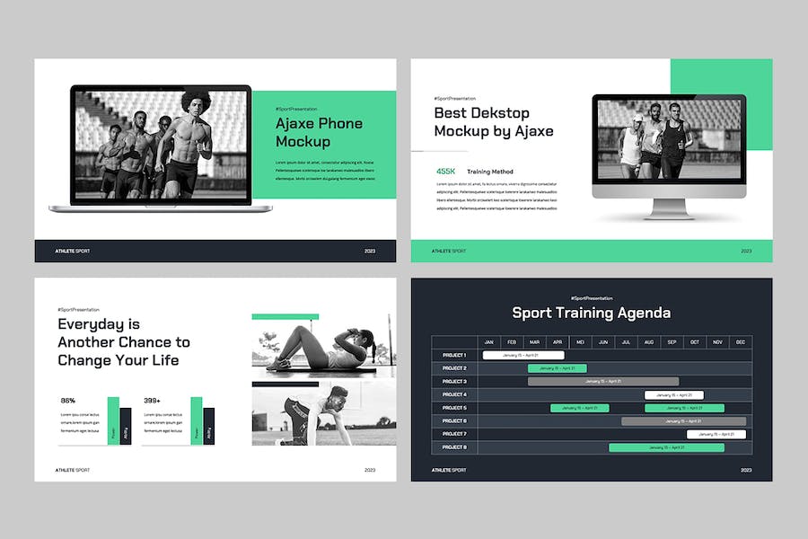 体育运动健身训练方案展示PPT模板 - PPT派