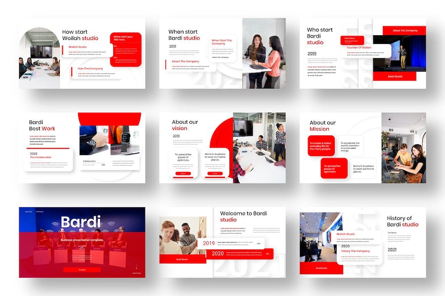 商务极简风品牌介绍展示PPT模板 - PPT派