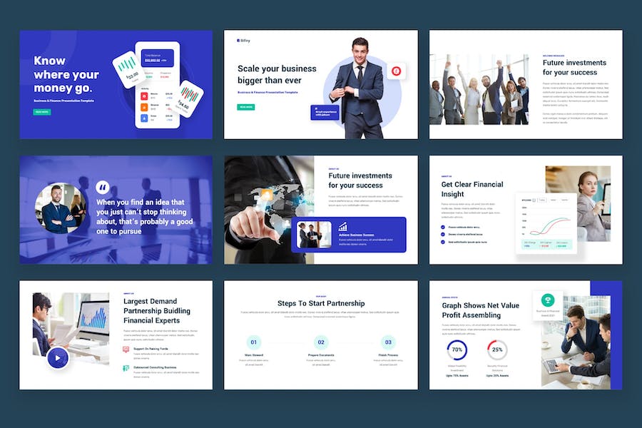 商务财务领域展 PPT模板 - PPT派